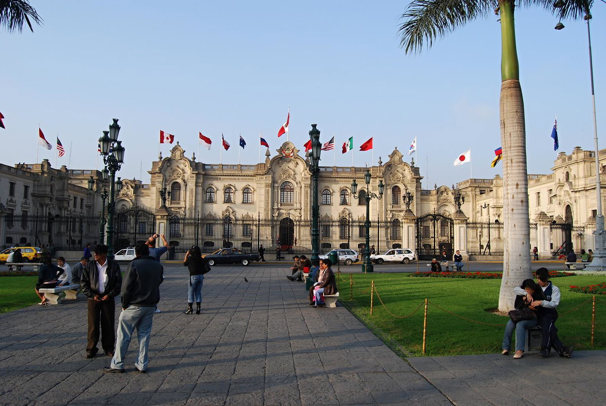 Lima - prezidentský palác Palacio del Gobierno, Plaza de Armas, Lima, Peru, 2008