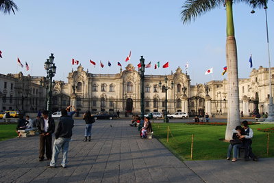 Lima - prezidentský palác Palacio del Gobierno, Plaza de Armas, Lima, 2008