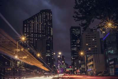 Bogotá city and street lights (Unsplash), Bogotá, 2017