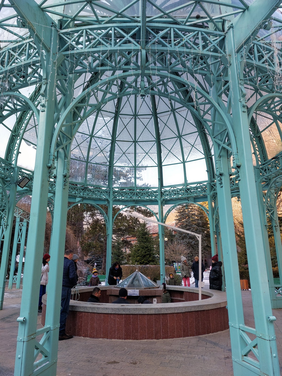 Ekaterine Well. A mineral spring well at the Borjomi Park, Borjomi, Georgia, 2023