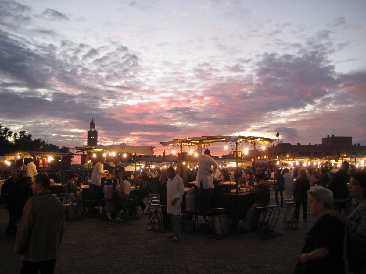 Djemaa el Fna At Sunset, Marrakech, Morocco, 2010