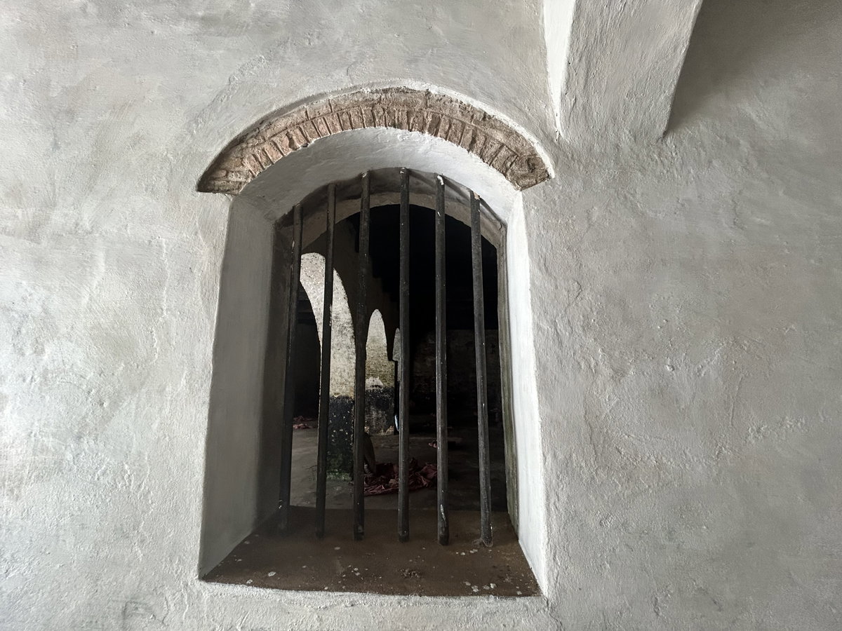 Window at the male dungeon, Elmina, Ghana, 2025