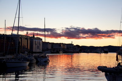 Bergen sunset, Bergen — photos through time