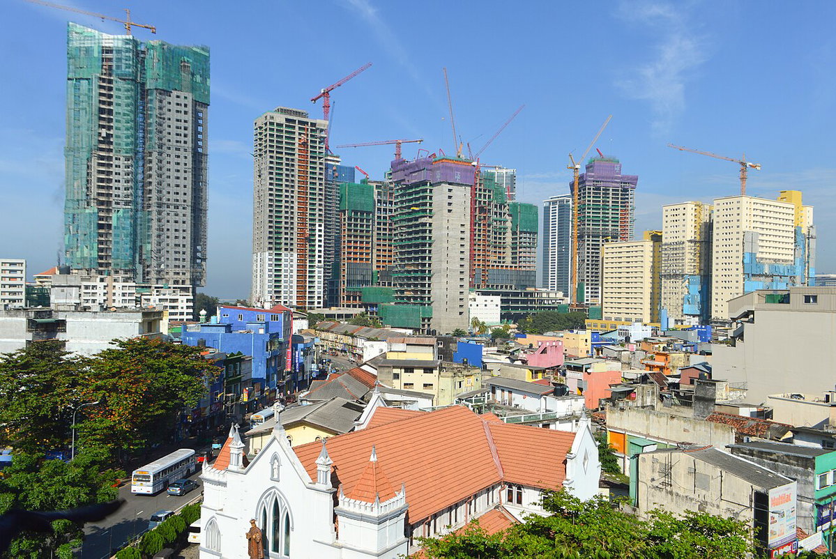 View west from Slave Island, Colombo, Sri Lanka, 2019