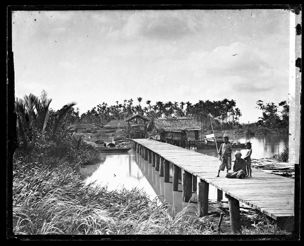 EU: River-bridge, Saigon (John Thomson, negative 1086) (1867), Ho Chi Minh City, Vietnam, 1867
