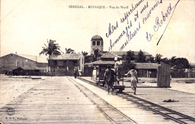Senegal - Rufisque - Vue du Warff, Rufisque, 1905