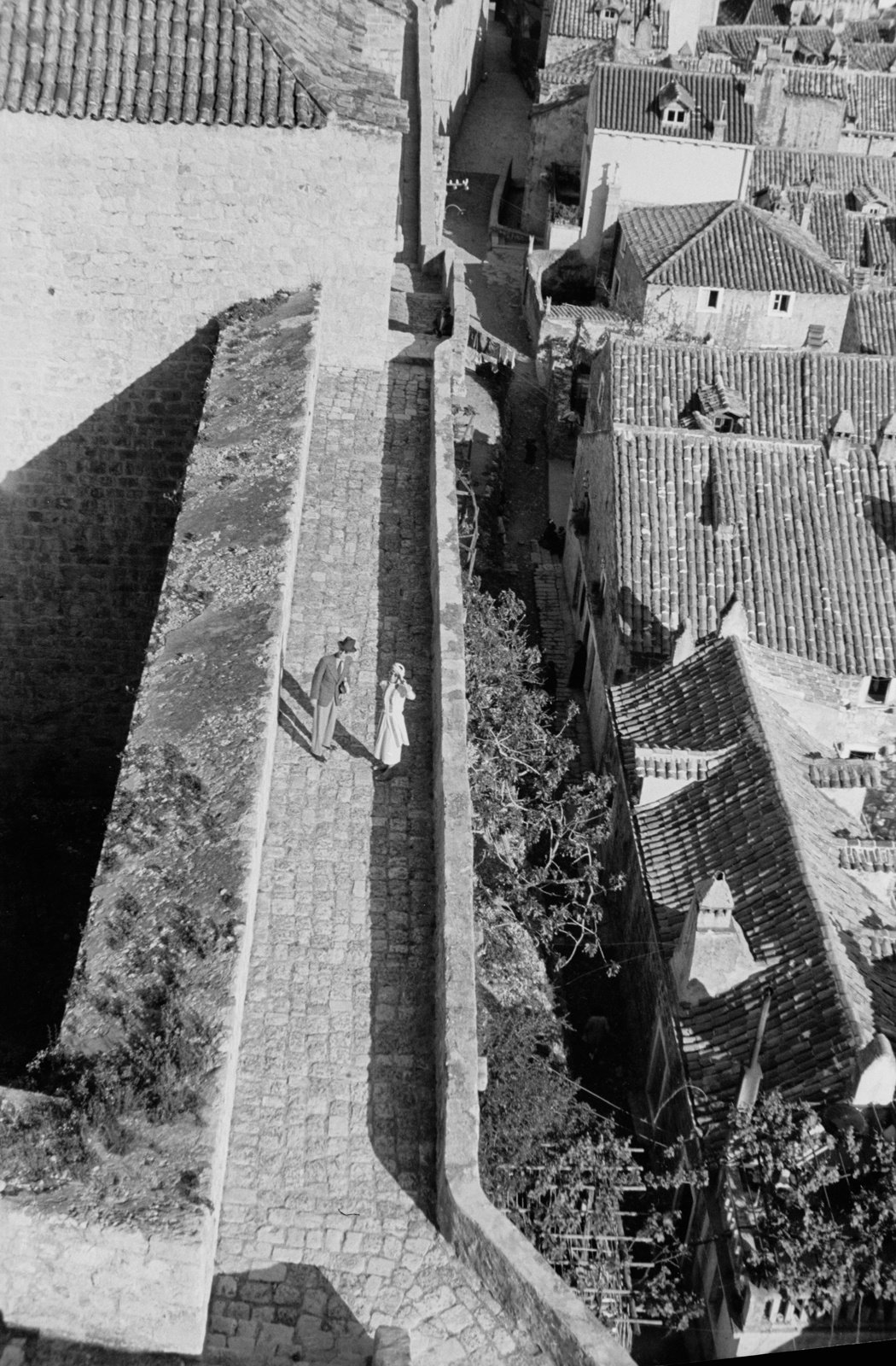 EU: Travel photos Croatia. Dubrovnik (Ragusa). View from a fortification tower onto the roofs of the old town (1939), Dubrovnik, Croatia, 1939