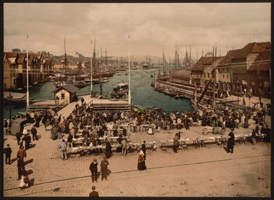 The fish market, Bergen, Bergen, 1895