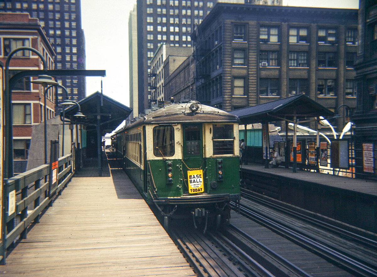 08 Chicago Transit Authority CTA Loop L @ State & Van Buren, Chicago, United States, 1966
