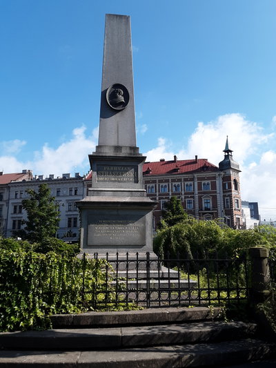 Floryjan Straszewski monument in Planty, Krakow, Kraków, 2024