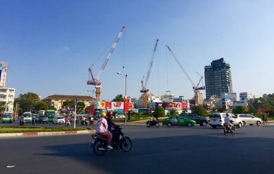 Khu vuc tram Metro chinh, vong xoay Quach Thi Trang,Phuong Ben Thanh Quận 1, TPHCM, Việt Nam, Ho Chi Minh City, 2016