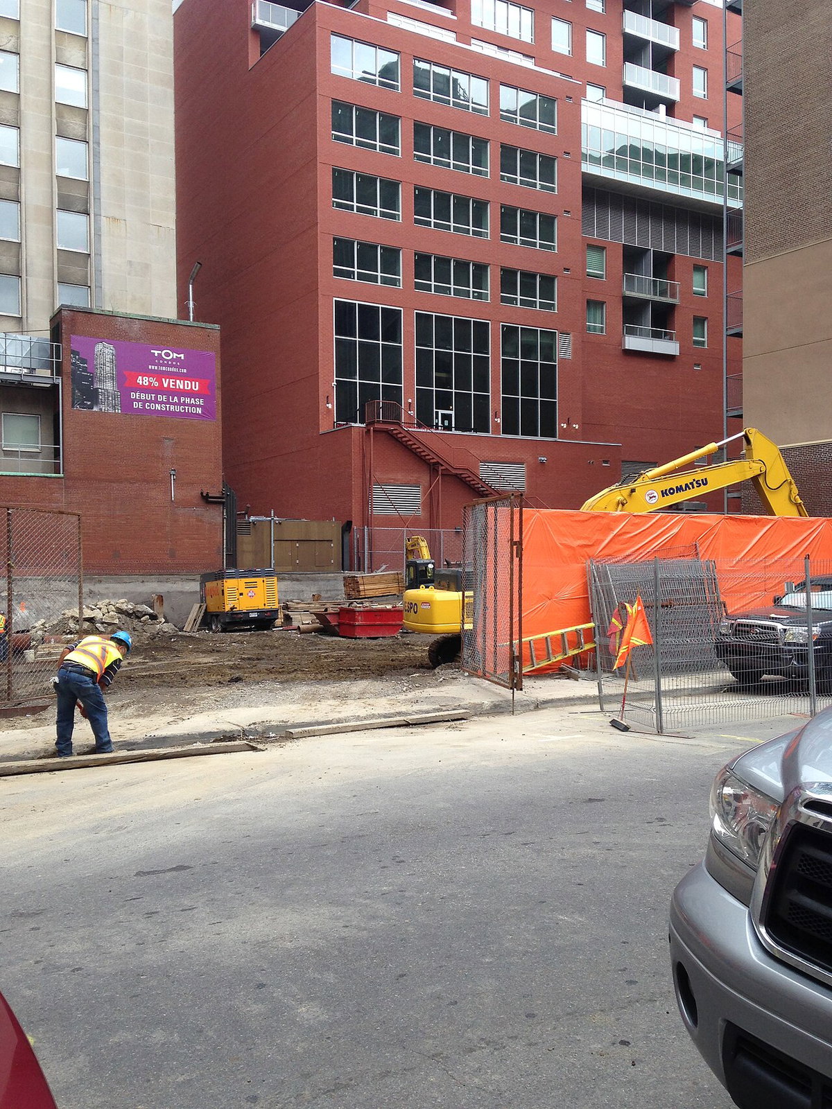 Boulevard René Levesque - travaux in 2014, Montreal, Canada, 2014