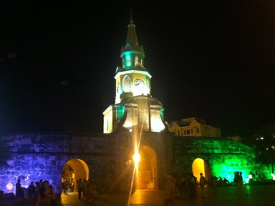 Torre del Reloj nocturna, Cartagena, 2011
