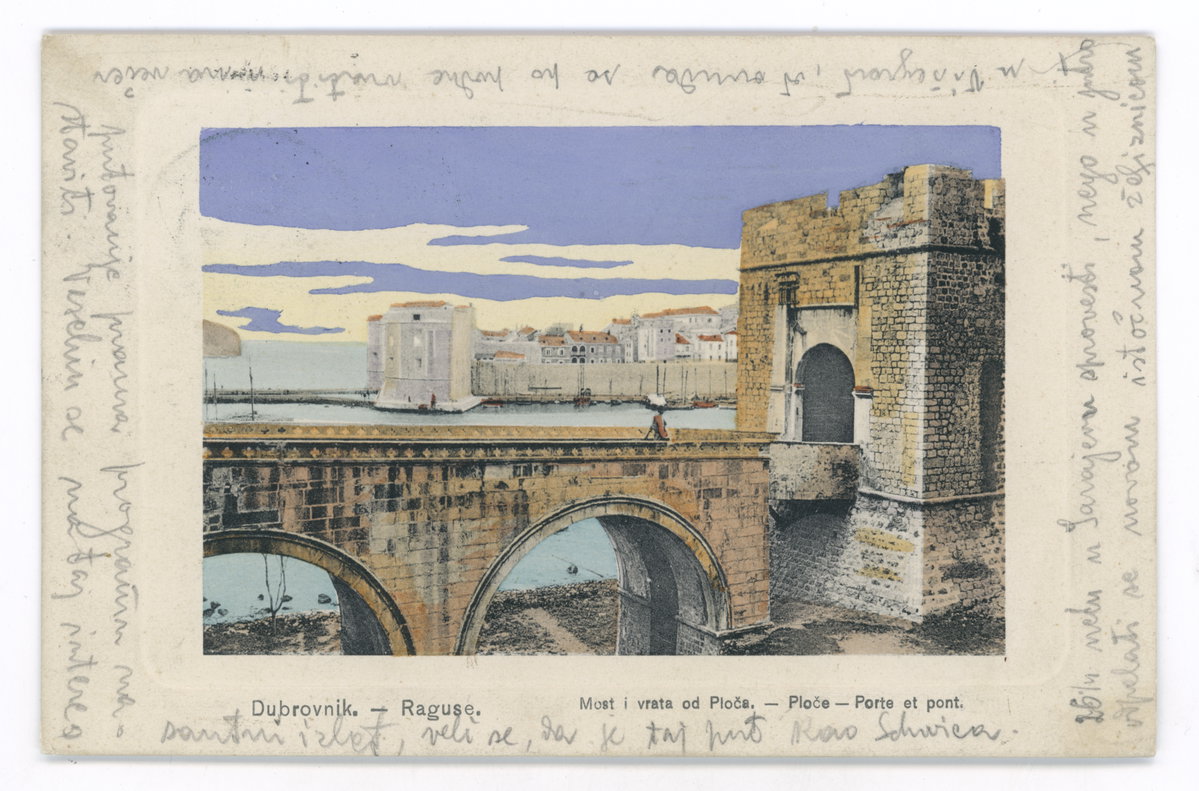 EU: Dubrovnik - Bridge and Ploče City Gate (1910), Dubrovnik, Croatia, 1910