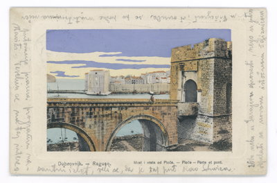 EU: Dubrovnik - Bridge and Ploče City Gate (1910), Dubrovnik, 1910