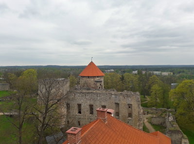 Cēsis Castle from Cēsis New Castle, Cēsis, 2017