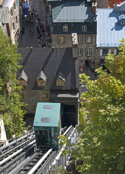 Quebec funicular from the top, Quebec City, 2017