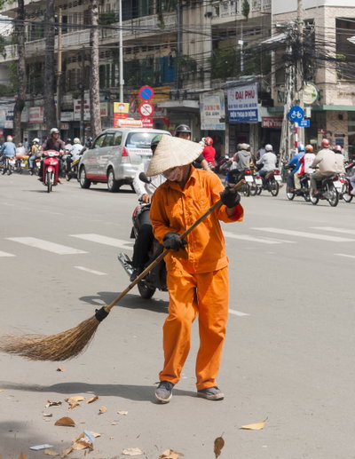 Ho-Chi-Minh-City Vietnam Street-Sweeper-01, Ho Chi Minh City, 2010