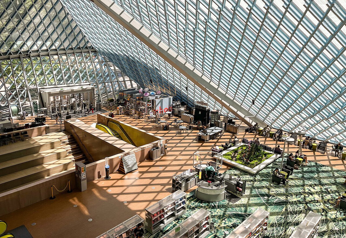 Seattle Public Library interior 01, Seattle, United States, 2022