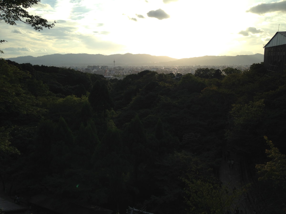 View of Kyoto City from Okunoin Hall of Kiyomizudera Temple, Kyoto, Japan, 2015