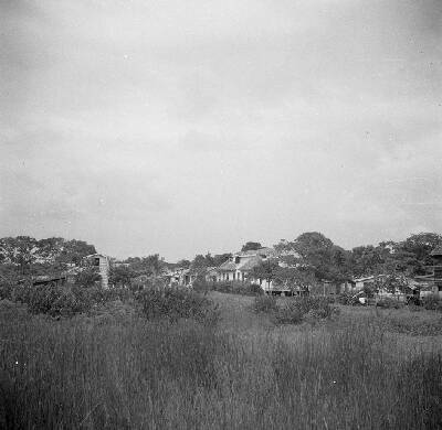 EU: Gezicht op Nieuw-Amsterdam in het Commewijnegbeid in Suriname (1947), Nieuw Amsterdam, 1947