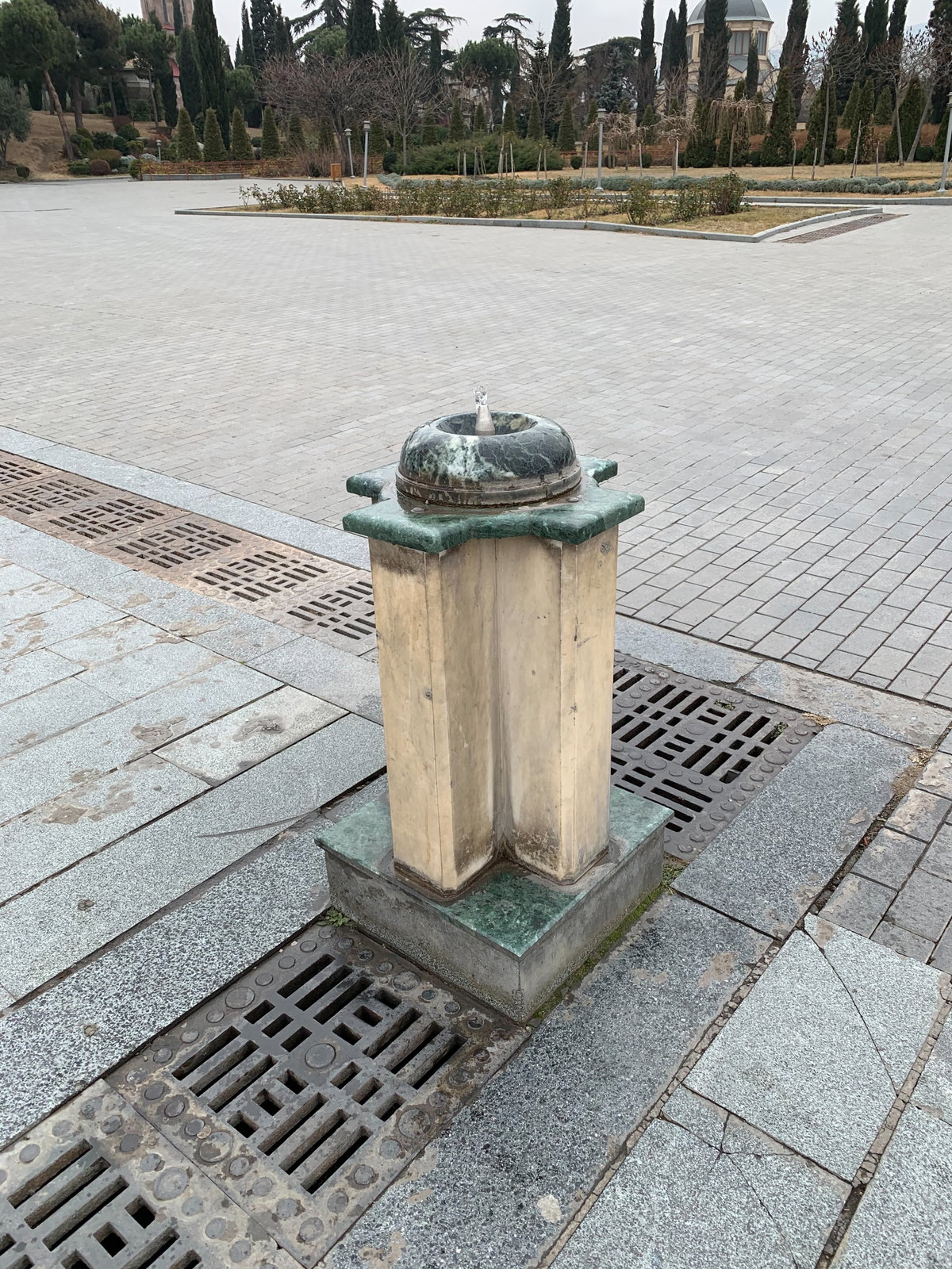 Drinking water fountain next to Sameba cathedral, Tbilisi, Tbilisi, Georgia, 2020