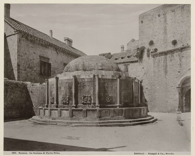 EU: Onofrio fontein in Dubrovnik (1900), Dubrovnik, 1900