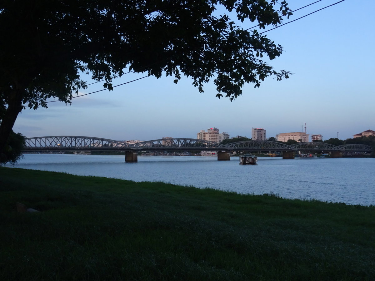 Perfume River and Truong Tien bridge, Hue, Vietnam, 2018