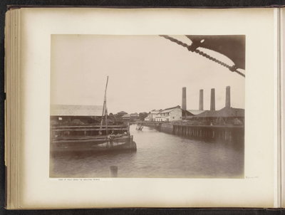 EU: View of Pulo Brani tin smelting works (1890), Singapore, 1890