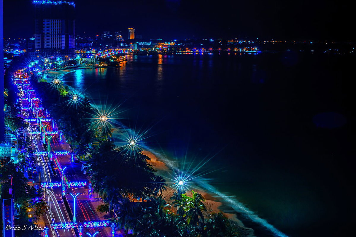Nha Trang, Vietnam at night, Nha Trang, Vietnam, 2016
