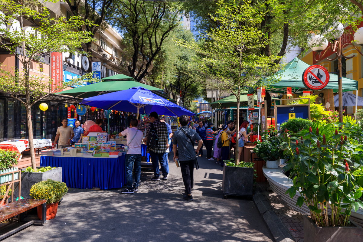 Nguyen Van Binh Street, Ho Chi Minh City, Vietnam, 2023