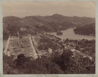 EU: View of the town of Kandy (1890), Kandy, 1890