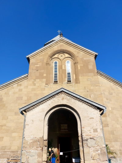 West facade and narthex of the Samtavro Monastery main church, Mtskheta, Georgia, Mtskheta, 2024