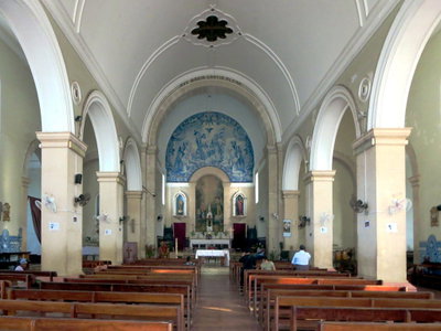 Blue Ceramic Tiles in Church, Sao Tome, São Tomé, 2015