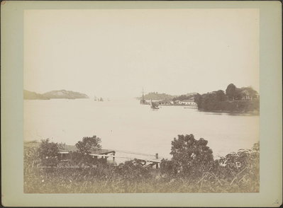 EU: Entrance to New-harbour. S.pore (1890), Singapore, 1890
