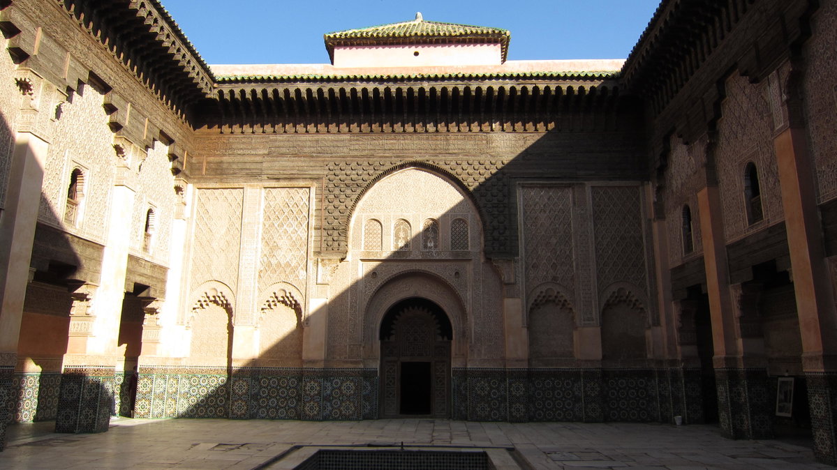 Innenhof der Medersa Ben Youssef, Marrakesch, Marrakech, Morocco, 2011