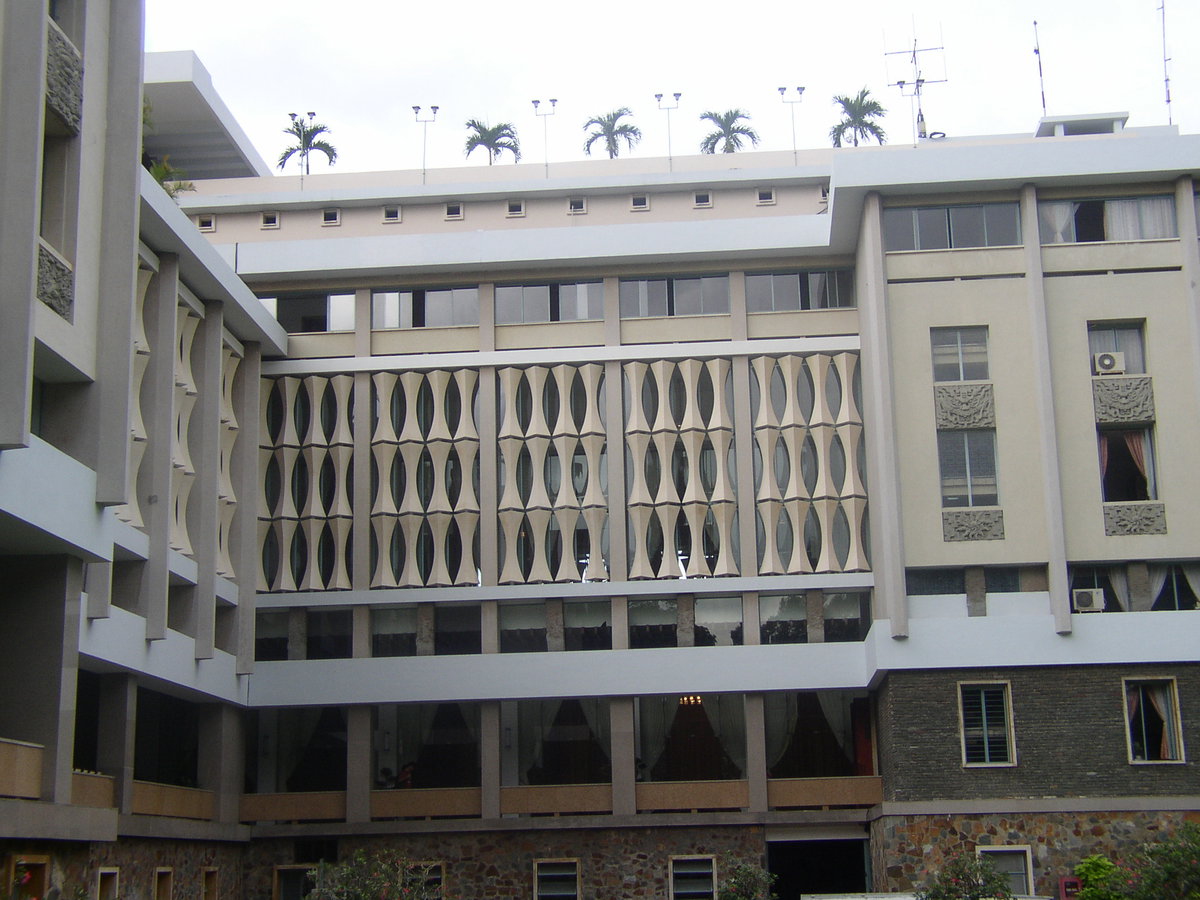 Exterior of side of Reunification Palace, Ho Chi Minh City, Vietnam, 2010