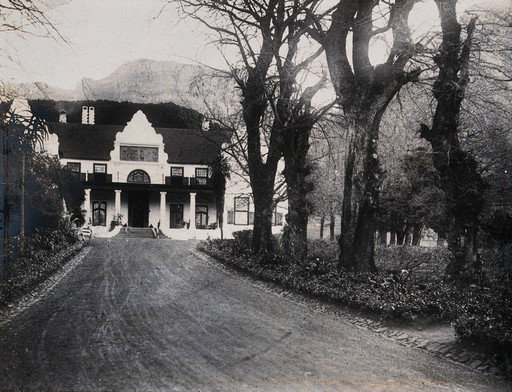 EU: Cape Town, South Africa: Groote Schuur, a Dutch colonial house (the home of Cecil Rhodes). Photograph by Dr Tempest Anderson, (1905), Cape Town, South Africa, 1905