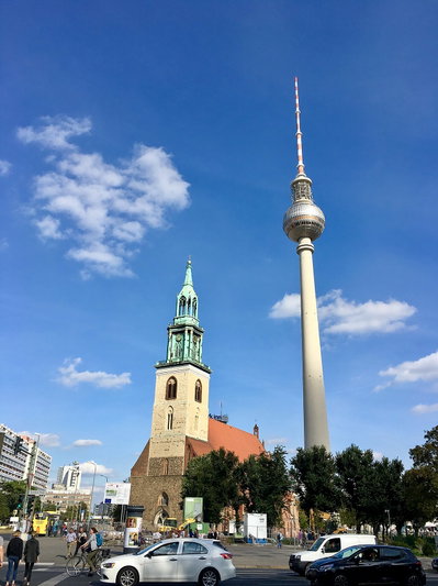 Berliner Fernsehturm and Marienkirche, Berlin, 2016