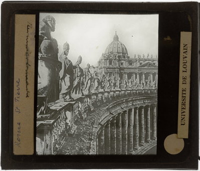 EU: Stato della Città del Vaticano. Piazza di San Pietro Collonade met beelden (1925), Vatican City, 1925