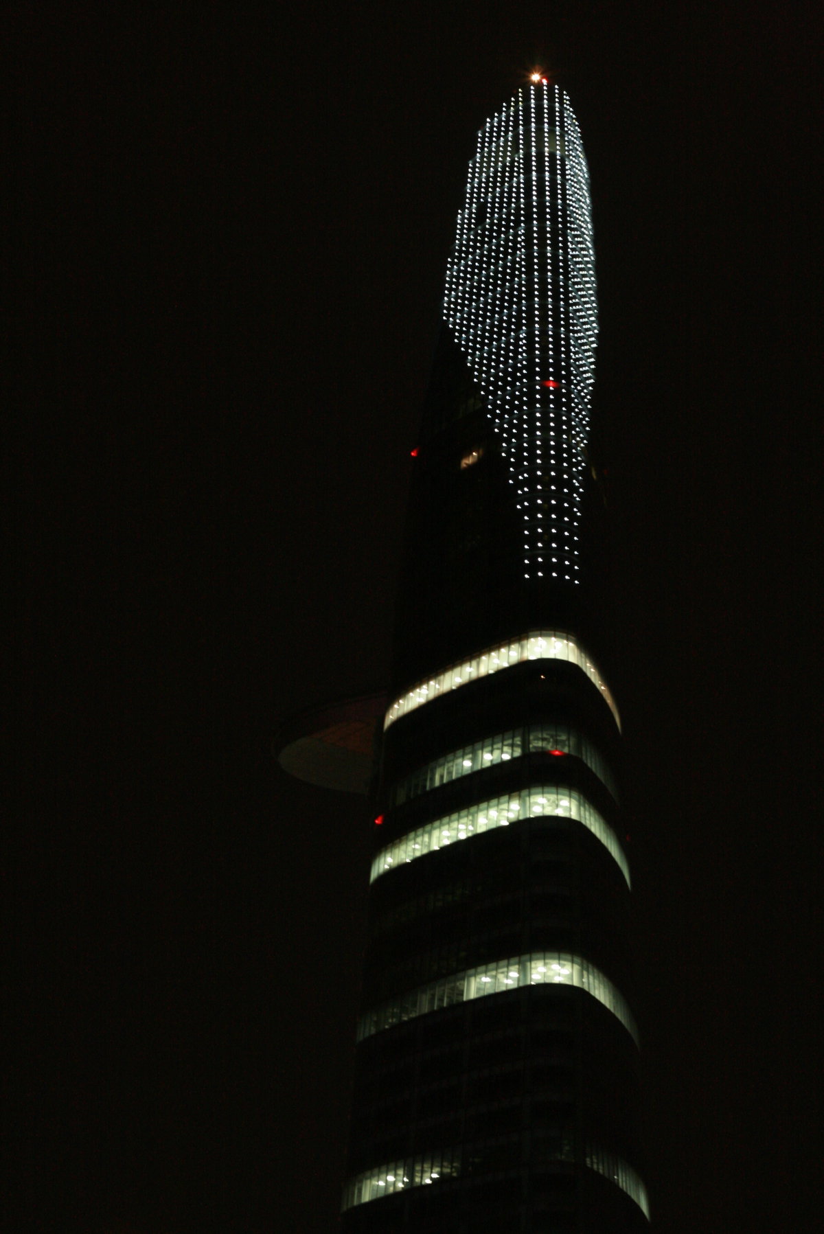 Bitexco financial tower by night, Ho Chi Minh City, Vietnam, 2011