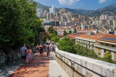 Path up to Le Rocher in Monaco-Ville, Monaco, 2012 July, Monaco, 2012