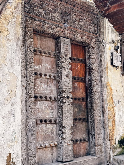 Swahili door detail, Mjini, Zanzibar, Stone Town, 2023