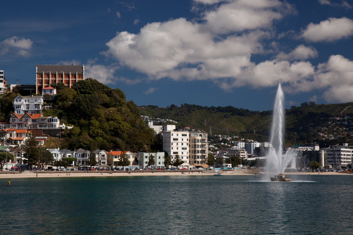 Carter Fountain in Oriental Bay, Wellington, New Zealand, 2010