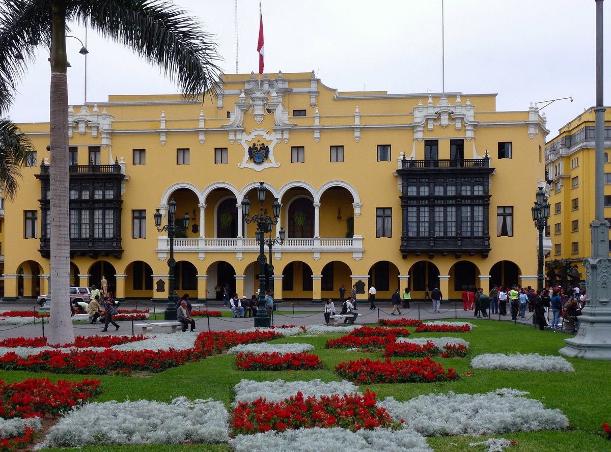 Palacio municipa Plaza Mayor, Lima Pérou en, Lima, Peru, 2011