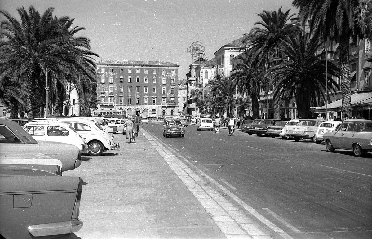 A Riva, Split sétatere (Obala Hrvatskog narodnog preporoda). Fortepan, Split, Croatia, 1963