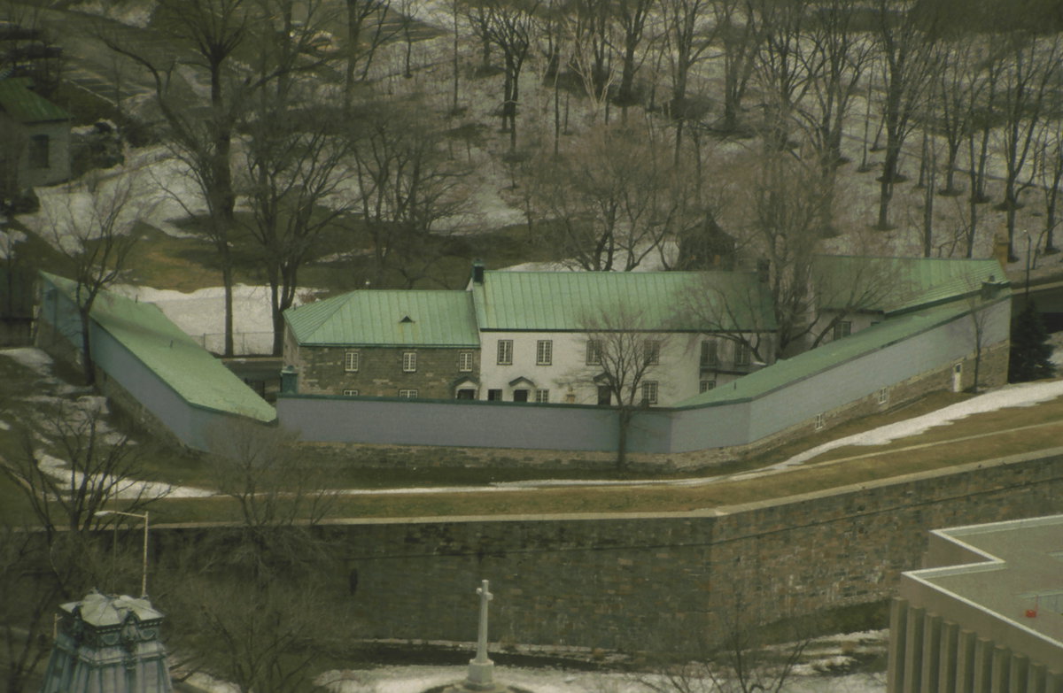Fortifications de Québec bastion Saint-Louis, vue d'ensemble, Quebec City, Canada, 1982
