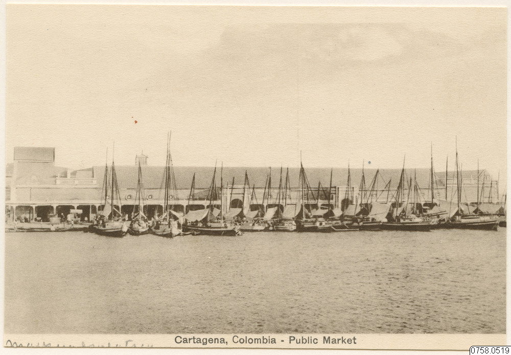 EU: Harbour and market halls in Cartagena, Colombia (1936), Cartagena, Colombia, 1936