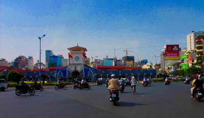 Cho Bến Thànhcong truong quach thi trang,phuong Ben thanh, Quận 1, TPHCM, Việt Nam, Ho Chi Minh City, 2015