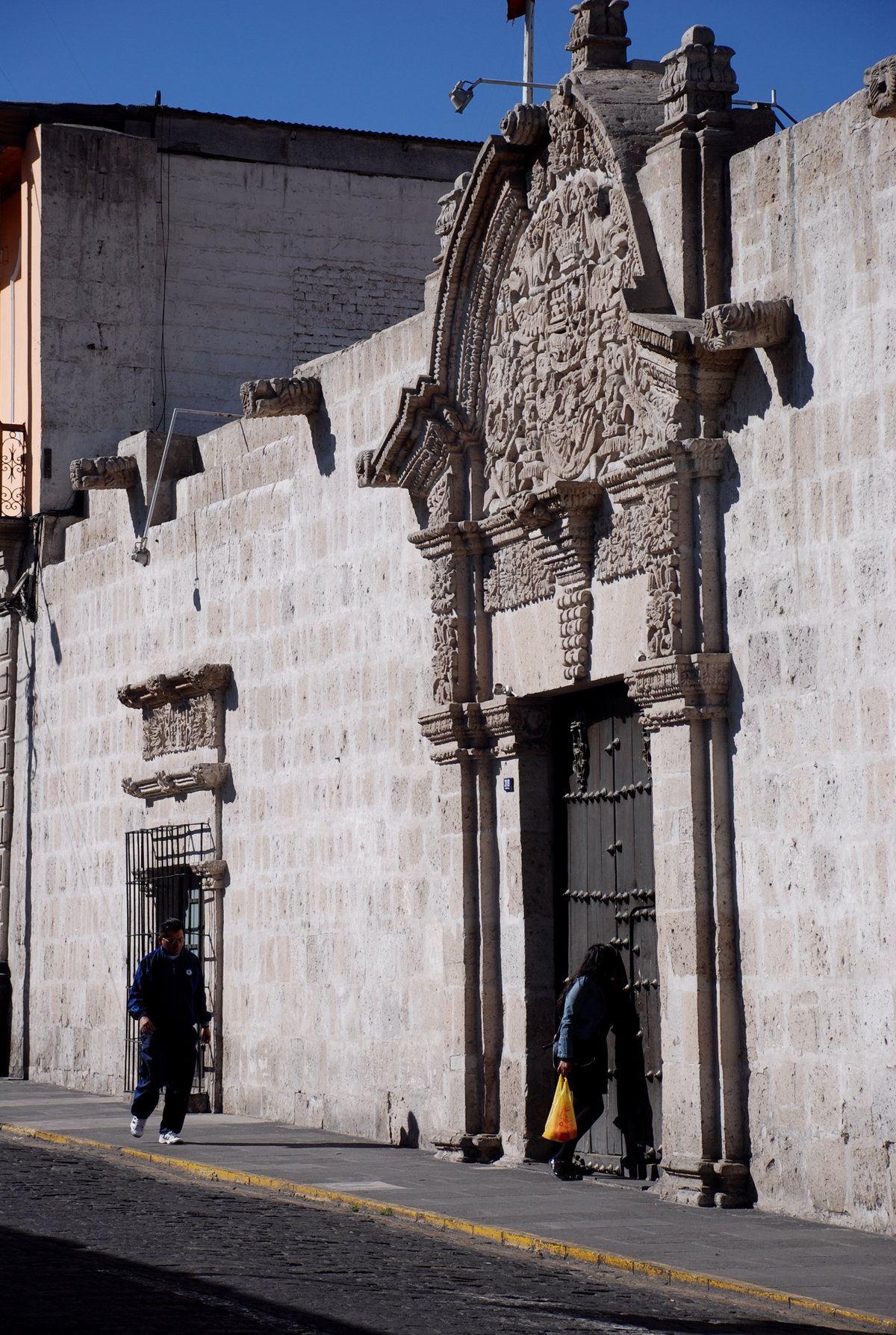 ARE - Side portal of the Jesuit Church in Arequipa, Peru, Arequipa, Peru, 2013